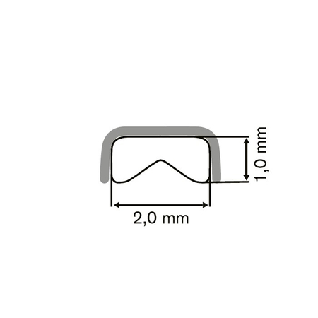 Wkładka Windsor, na zewnątrz oprawy, 2,00 x 1,0 mm, szylkret - 2 szt