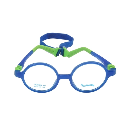 Oprawa korekcyjna dla dzieci Flex Frames Oompa 37/15, C11 Królewski Błękit / Miętowy Zielony
