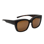 Okulary przeciwsłoneczne nakładane na okulary korekcyjne, Havana matowy, Rome L