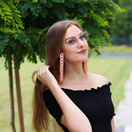 Łańcuszek do okularów akrylowy, łososiowy