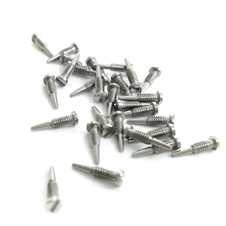 Śruby łamane 1,4 mm, srebrne - 100 szt.