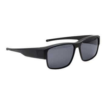 Okulary przeciwsłoneczne nakładane na okulary korekcyjne, Czarny matowy, Riga M