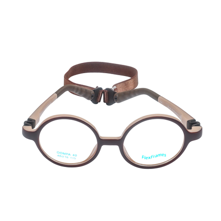 Oprawa korekcyjna dla dzieci Flex Frames Oompa 40/16, C08 Brązowy / Kawowy