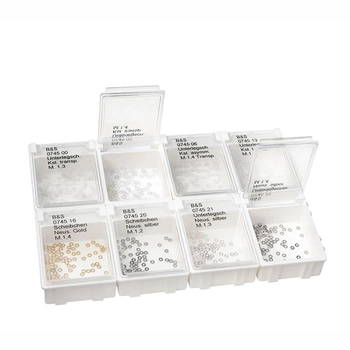 Podkładki do okularów wierconych, 8 rodzajów, asortyment – 1000 szt
