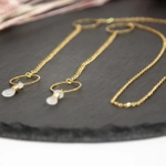 Łańcuszek do okularów metalowy, Turyn, złoty - 1 szt.