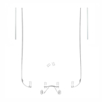 Zestaw części do okularów wierconych ze stali nierdzewnej, srebrnych, z zawiasami