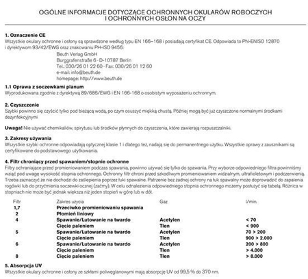 Okulary ochronne Boston (29), niebieski S