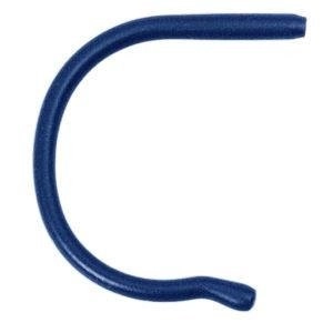 Końcówki zauszników, sportowe silikonowe, długość 90 mm, niebieskie - 1 para