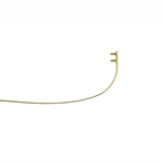 Zauszniki złote 140 mm do opraw wierconych na tuleje, bez zawiasów