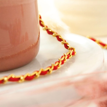 Łańcuszki do okularów metalowo-skórzane, Bolzano, asortyment - 12 szt