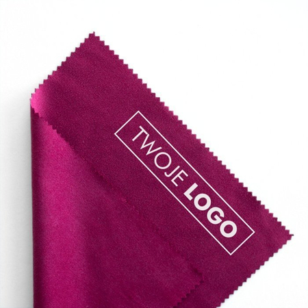 Ściereczka do okularów, personalizowana, nadruk 1-kolor, szara, 100 szt.