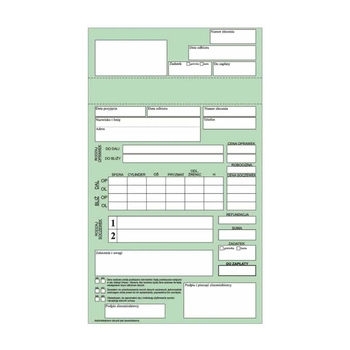 Koperty na prace okularowe z odrywanym paskiem 100 szt.