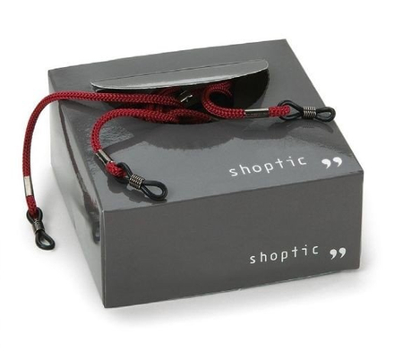 Sznureczki do okularów, bordowe - 20 szt.