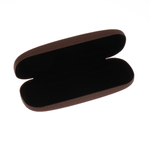 Etui na okulary matowe brokatowe brązowe