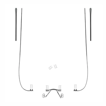 Zestaw części do okularów wierconych ze stali nierdzewnej, czarnych, bez zawiasów