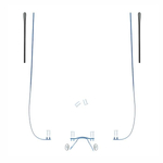 Zestaw części do okularów wierconych ze stali nierdzewnej, niebieskich, bez zawiasów