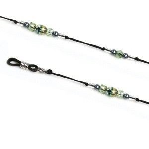 Łańcuszek do okularów ozdobny, Adriana, zielony
