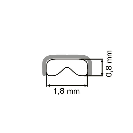 Wkładka Windsor, na zewnątrz oprawy, 1,80 x 0,8 mm, kasztanowa - 2 szt