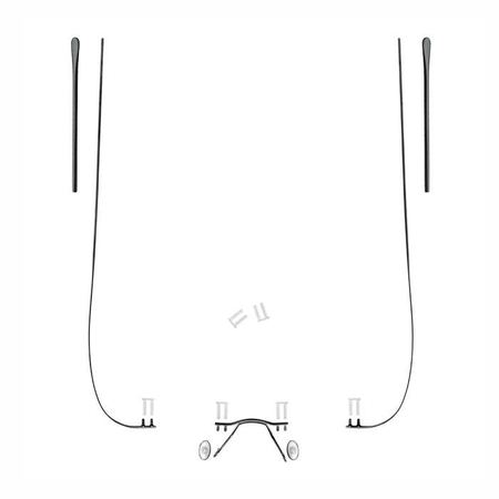 Zestaw części do okularów wierconych ze stali nierdzewnej, czarnych, bez zawiasów