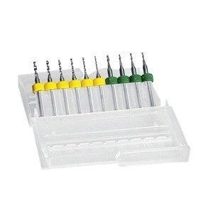 Wiertła i frezy do soczewek z tworzywa sztucznego - 10 szt.