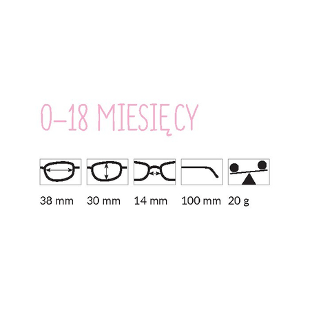 Okulary przeciwsłoneczne dla dzieci Milo & Me model Conny, 0-18 m-cy