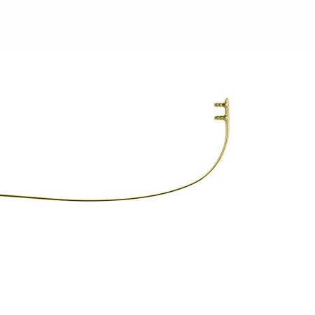 Zauszniki złote 140 mm do opraw wierconych na tuleje, bez zawiasów