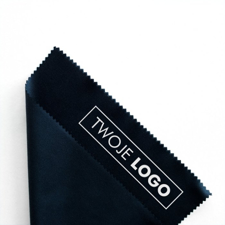 Ściereczka do okularów, personalizowana, nadruk 1-kolor, szara, 100 szt.