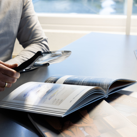 Lupa prostokątna z podświetleniem bez oprawy